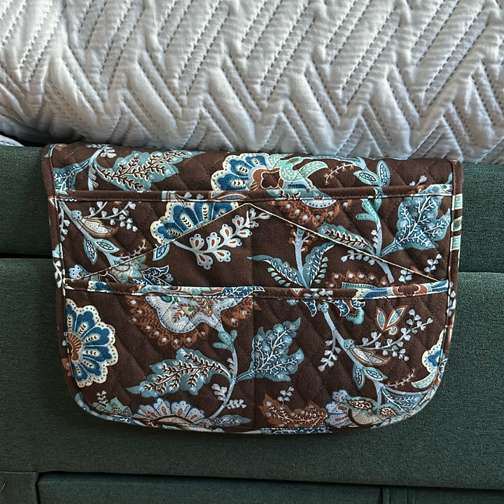 Vera Bradley Brown Teal Floral Quilted Pocket Organizer